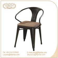 Sillas de comedor armest con asiento de madera / Sillón comedor de metal Marais / Silla Marai Cafe con recubrimiento de polvo